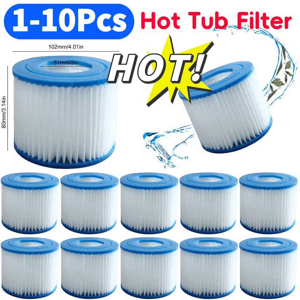 1-10 Uds VI filtro para Lay Z Lazy Hot Tub Spa piscina filtro cartucho de repuesto para Intex tipo VI filtro piscina limpieza