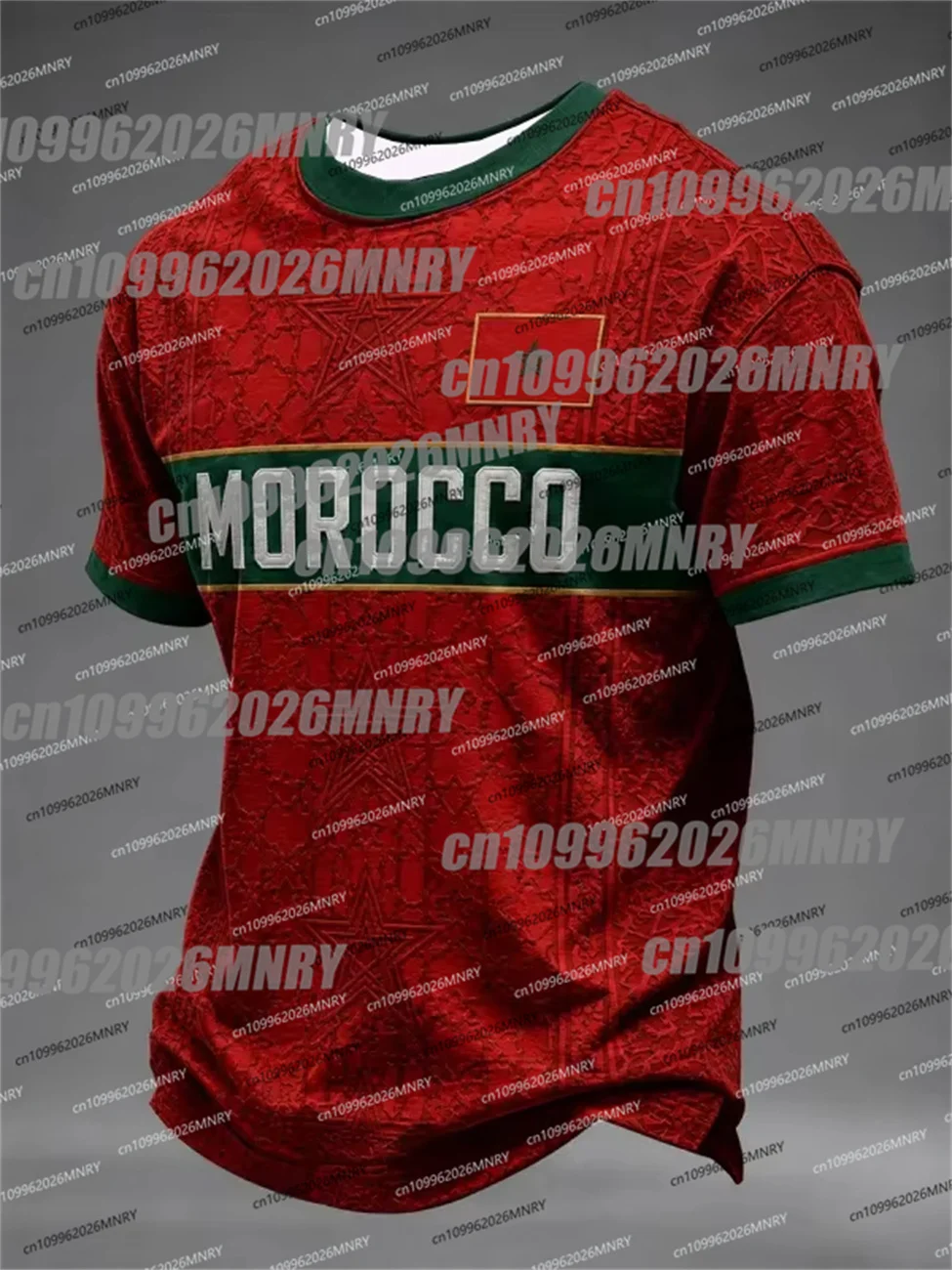 Morocco Football Fans T Shirt Kid Men Red Letter Print Short Sleeve Tee Team Soccer Supporter Casual Sports Woman Jersey Top