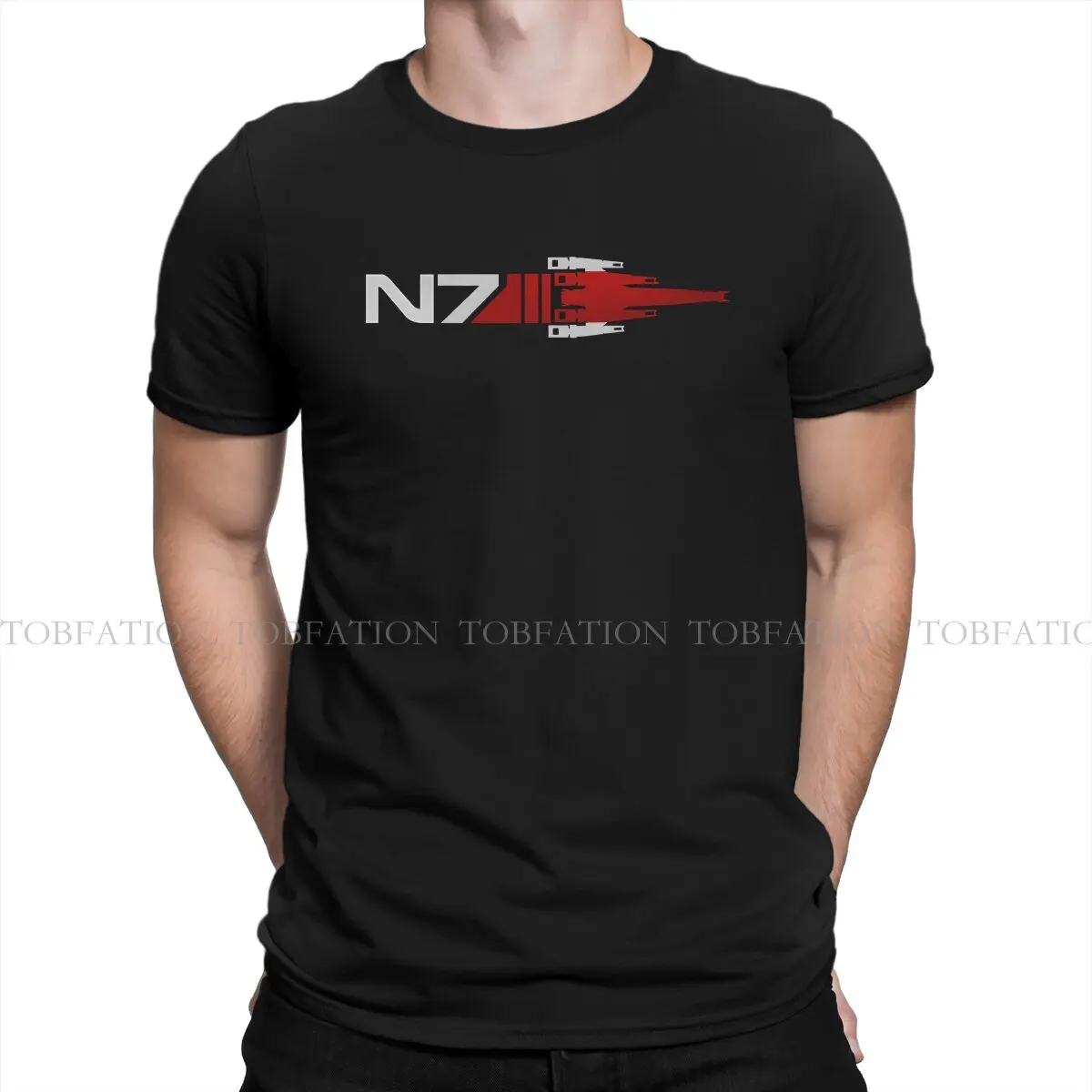 N7 Normandy Essential Mass Effect Game Men T Shirt Cotton Graphic Crewneck Tee Shirt Harajuku Streetwear