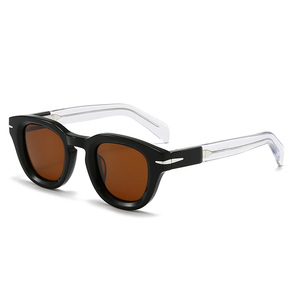 ShinyCoCo Marca de lujo Gafas de sol polarizadas personalizadas y de moda con montura cuadrada retro de hoja gruesa a la moda