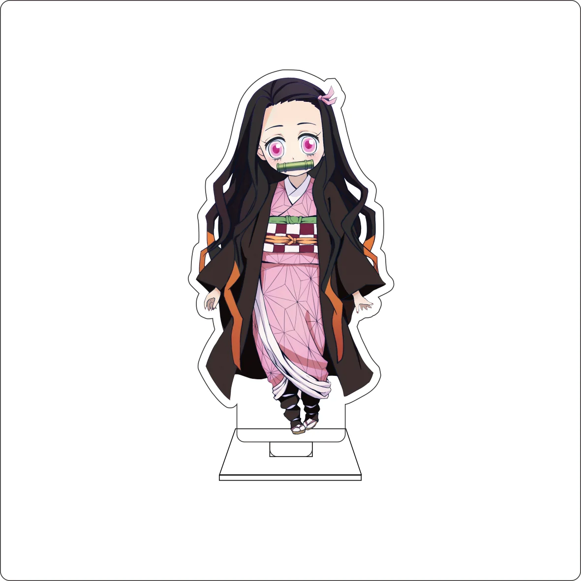 10CM Anime Demon Cosplay Cute Acrylic Figure Stand Plate Tsuyuri Kanawo Hashibira Inosuke Ornaments Gifts view 6