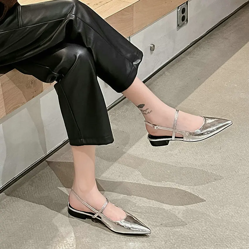 QUTAA 2024 SWomen Pumps Genuine Leather Pointed Toe Thin High Heels Fashion Shoes Woman Spring Summer Party Prom Size 34-39