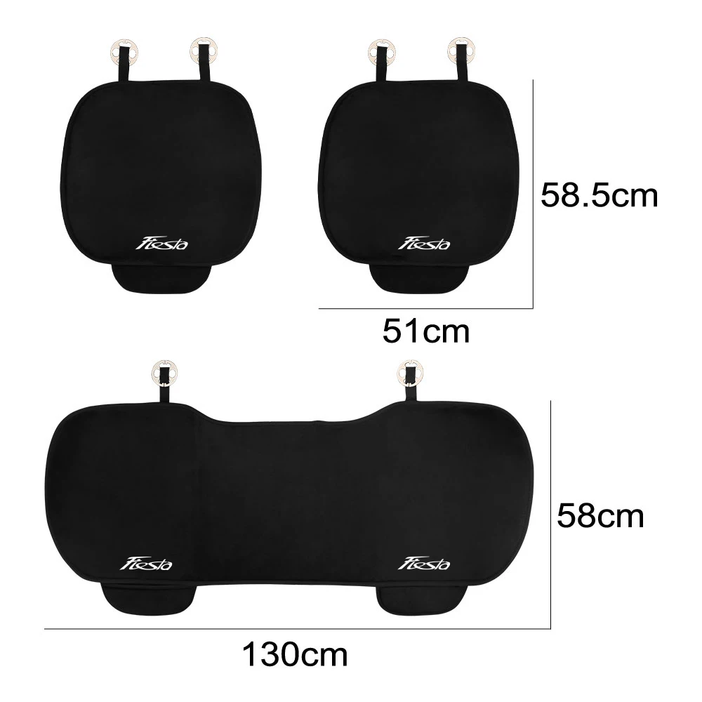 3Pc/Set Car Front Back Seat Cushion Protector Pad For Ford Fiesta mk6 mk5 mk8 mk4 mk7 Auto Accessories Interior