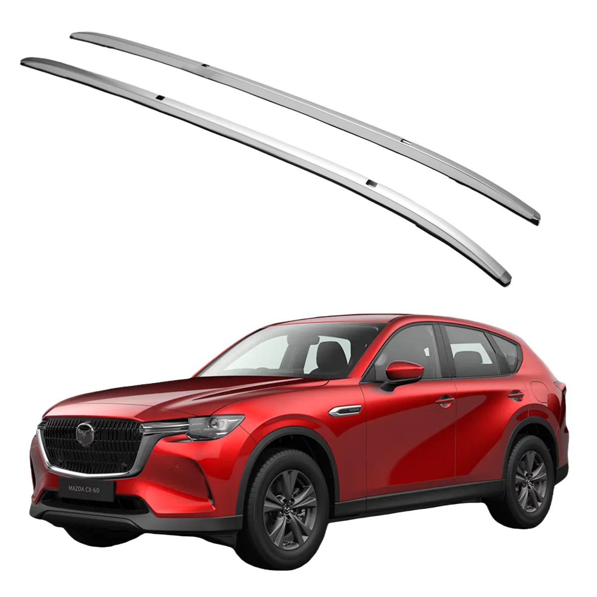 Image of Hochwertiger Aluminium-Dachgepäckträger Dachschienen Gepäckträger Autodachträger für CX60 CX-60 OEM-Stil