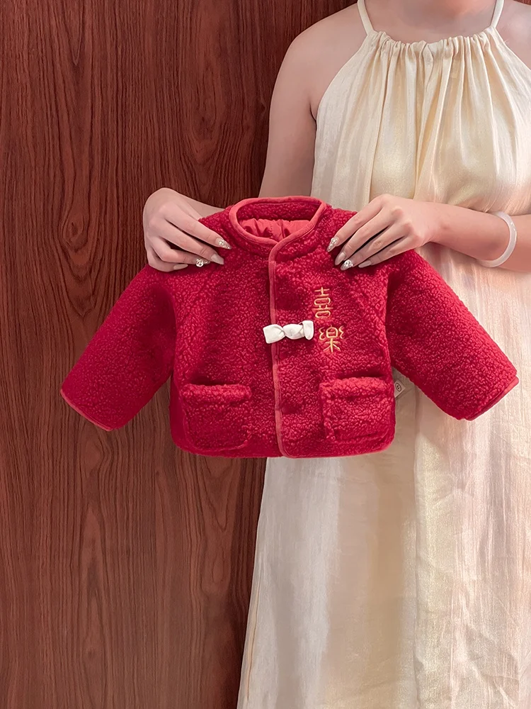 

Утепленный хлопковый детский новогодний наряд в ретро-стиле, теплая праздничная одежда с длинными рукавами и текстовым принтом для мальчиков до 5 лет