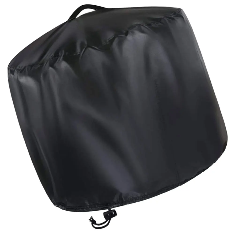 

Round Fire Pit Cover Waterproof Tear-resistant 420D Silver Fabric Outdoor Protector BBQ Stove Hood Garden Patio Dust Cover