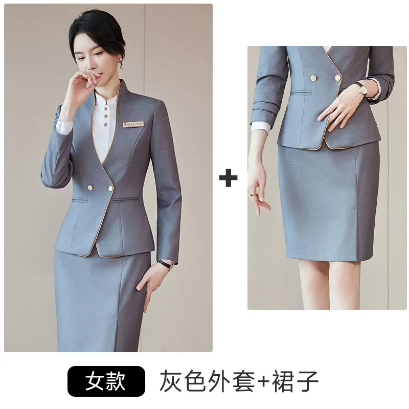 الخريف الأعمال المهنية التجميل دعوى للنساء مناسبة رسمية ملابس العمل مضيفات مبيعات مكتب موحد مكتب الاستقبال