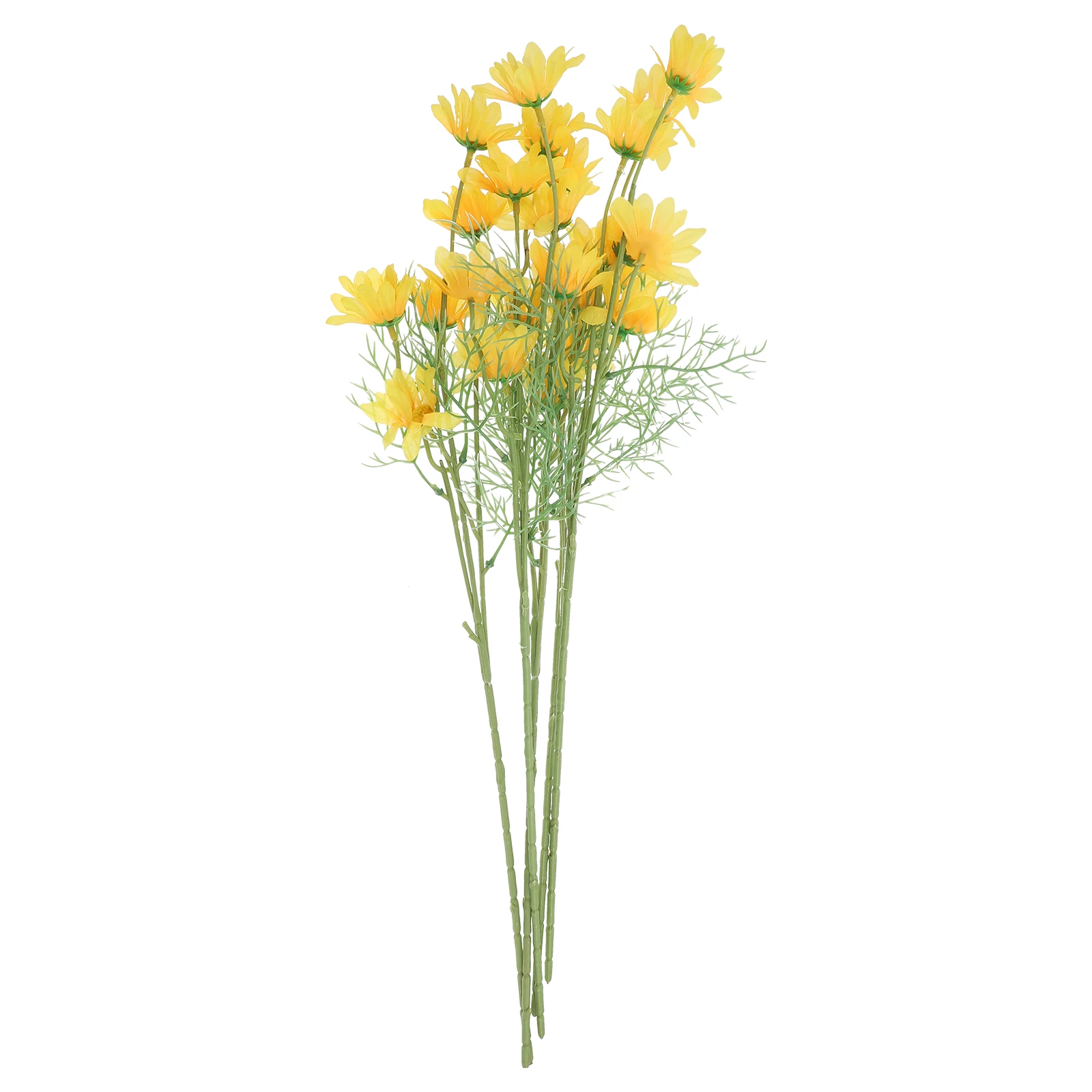 

5pcs Simulation Chamomile Flowers Faux Plastic Stems Home Decor Party Wedding Spring Bouquet Living Room Adornment Lightweight