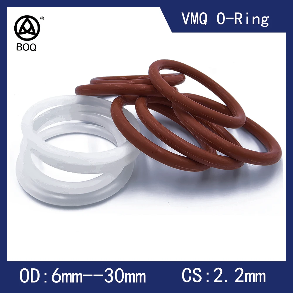 

CS 2.2mm Red Silicon O-ring Sealing Gasket Washers Food Grade Silicone VMQ O Ring Seal Washer Cooker Rubber Insulated Silica Gel