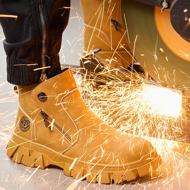 

Safety Protect Shoes for Men Anti Kick Anti Collision Steel Toe Men Work Boots Sneakers Anti-slip Zapatos De Seguridad De Hombre