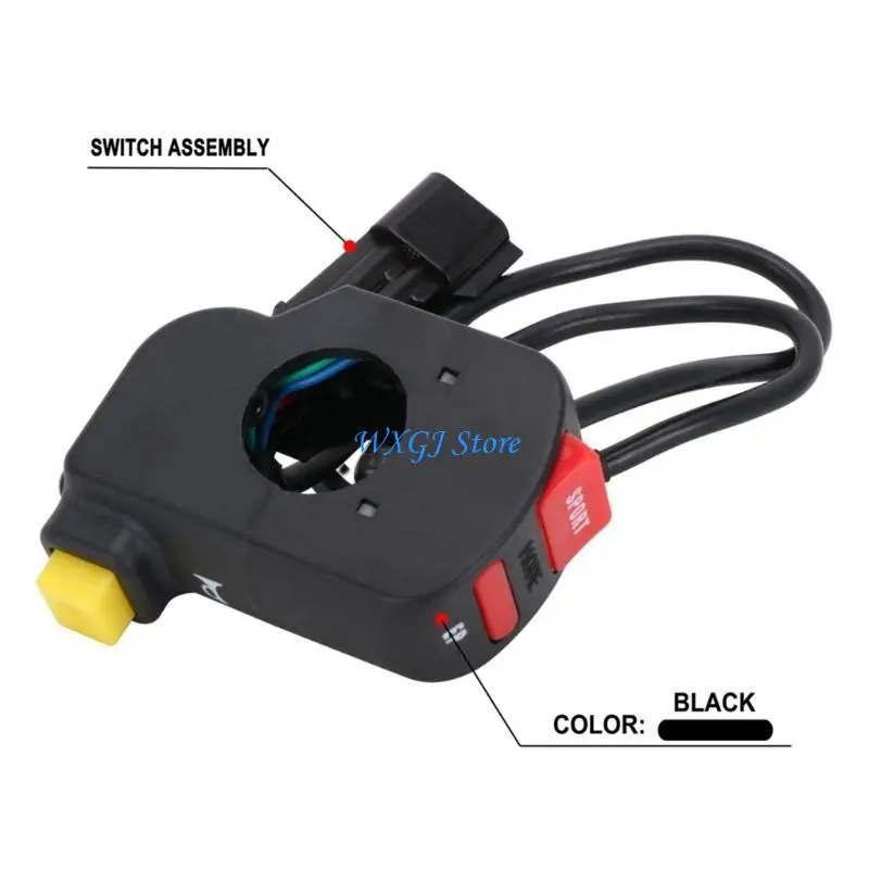 

37JE Motorcycle Handlebar Horn Headlight Combination Switch Button For Surron