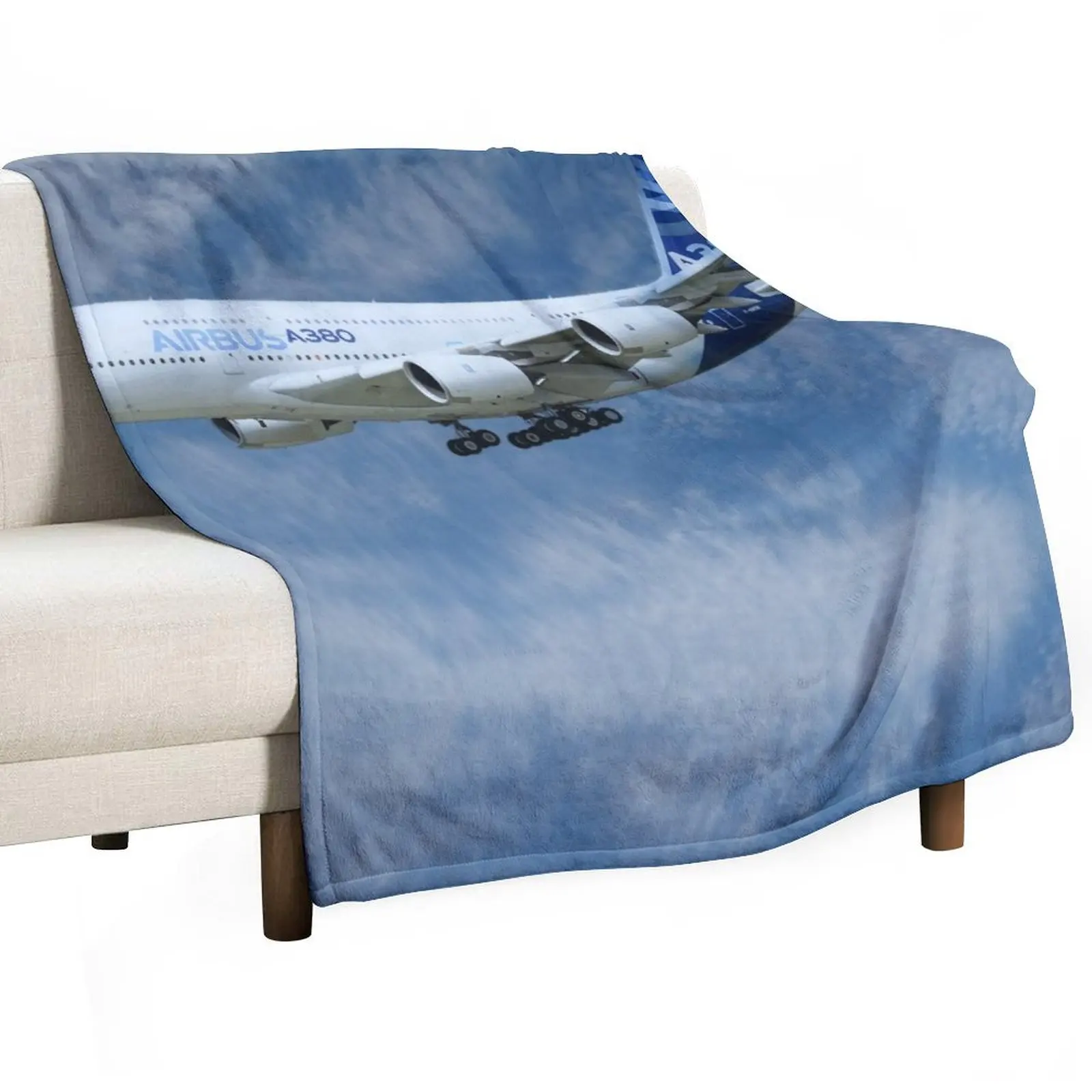 Airbus A380 Throw Blanket Plush Vintage Baby Hair Blankets