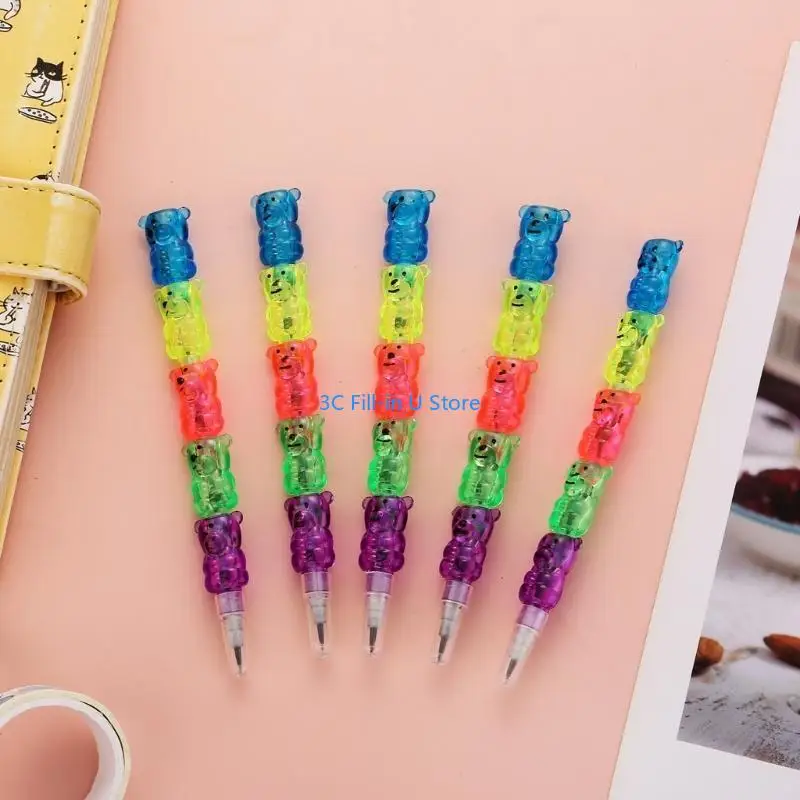 G8TA Cartoon Bear Build Block Pencils 5 в 1 писать карандаш для подарка на день рождения Kid