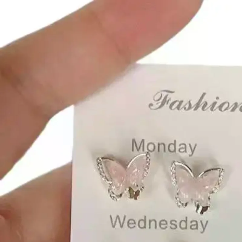 7 Pairs Cute Butterfly Earrings Forest Style Sweet Non-Fading Jewelry for Women Night Out Party Wear