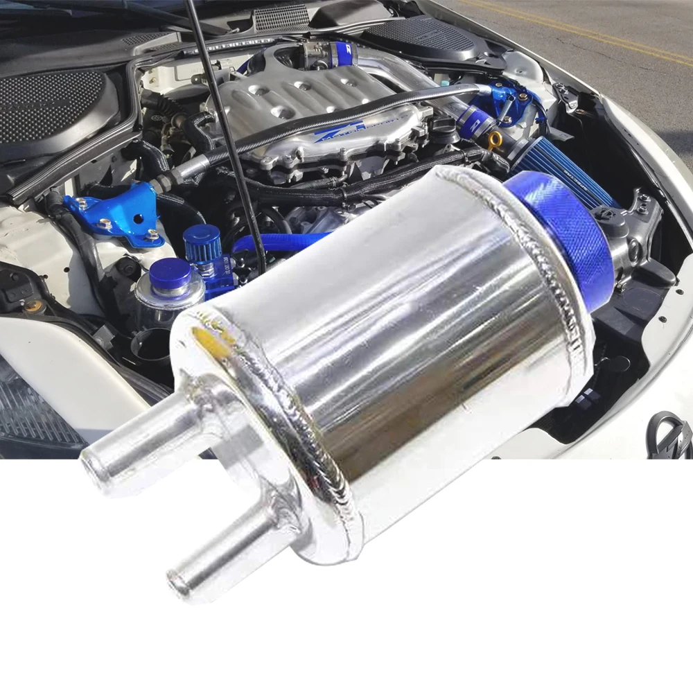 Aluminium Alloy Power Steering Fluid Reservoir Tank with Clamps Fuel Cell Surge Tank Power Steering Oil Catch Can Tank