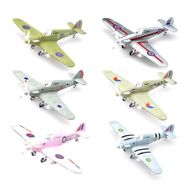 Motorstator Military TING Tailles G Fighter 4D Assembler Modèle d\'Avion en Plastique DIY Puzzle Toy Gifts, WW2 BF109 F4U Fighter P51, 1/48