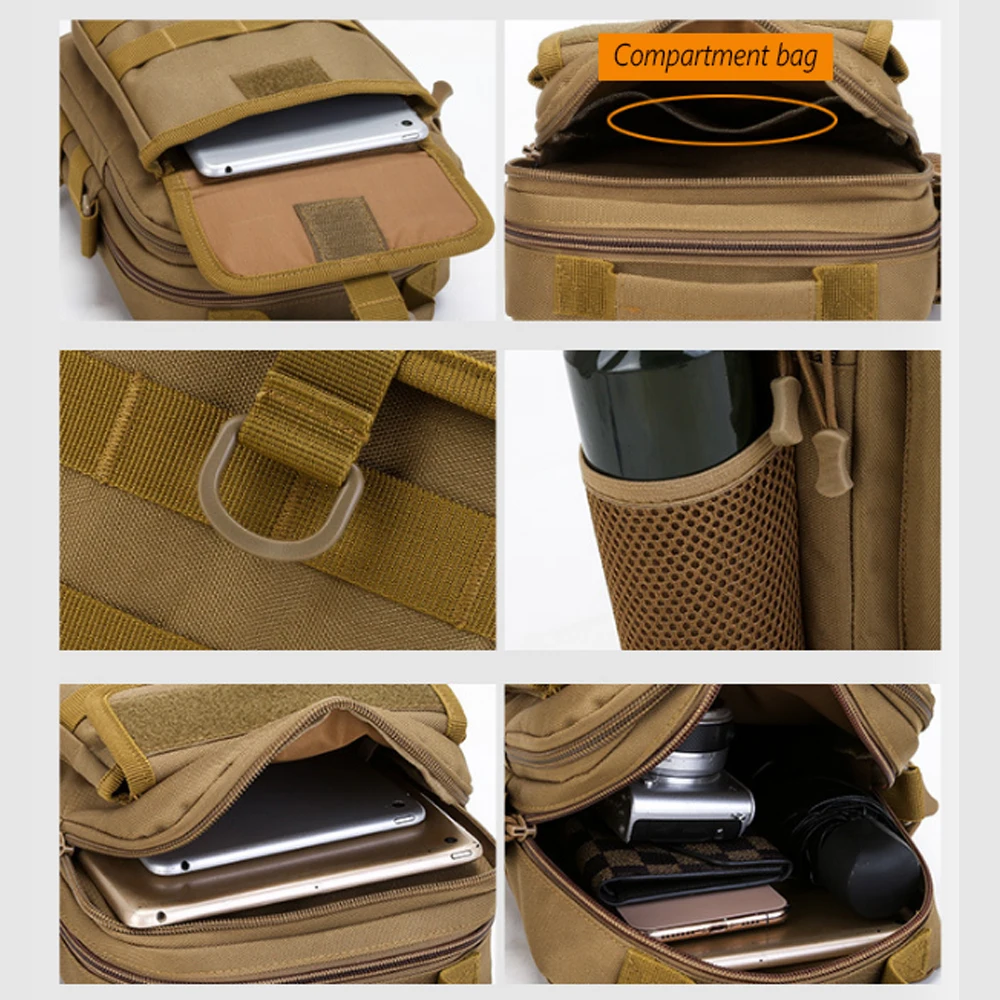 DulTravel-Sac à Bandoulière pour Homme, Sacoche de Voyage en Plein Air, Décontracté, Multifonctionnel, Portable, Rangement Militaire