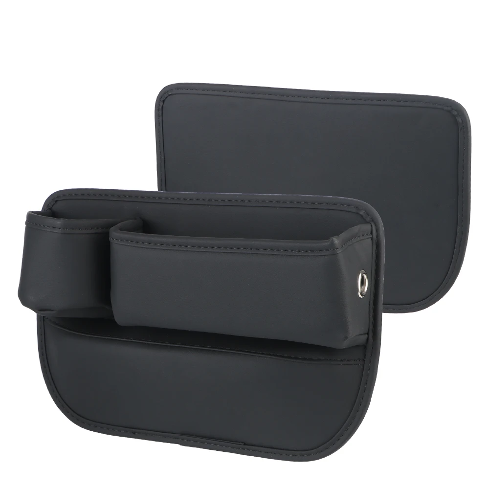 With Cup Holder Car Seat Gap Organizer for Cellphones Pu Leather Auto Console Side Storage Box Multifunction image 5