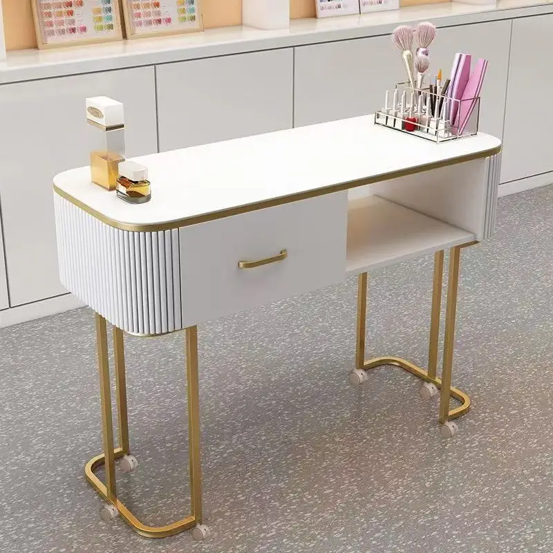 

2025 New Design Beauty Salon Nail Tables And Chairs Sets Station Furniture Manicure Table