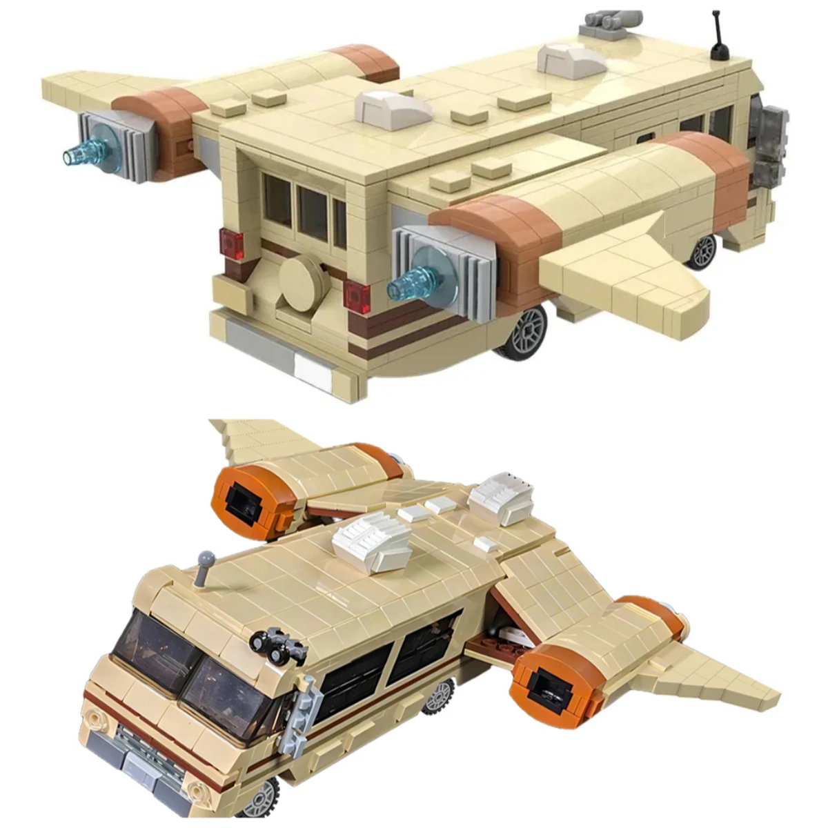 

Eagle 5 Spaceship MOC Building Blocks, Sci-Fi Flying Car Model with Interior, Space Adventure DIY Set for Movie Fans