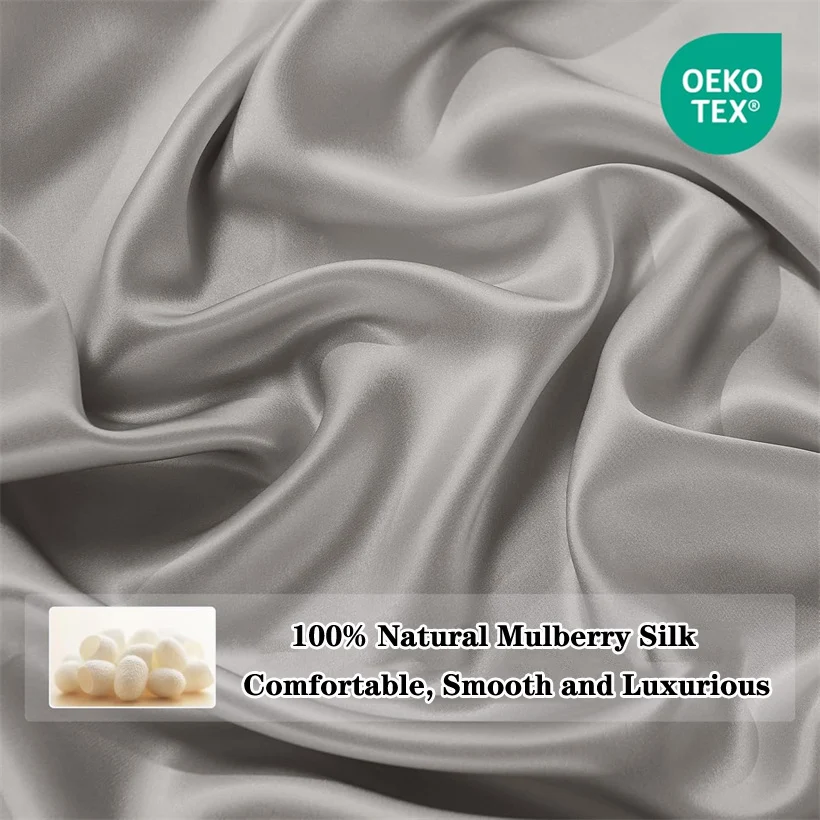 Luxury 100% Mulberry Silk Flat Sheet Only Natural Silk Bed Sheet Smooth Top Sheets Single Double King Queen Bedding Bed Linen