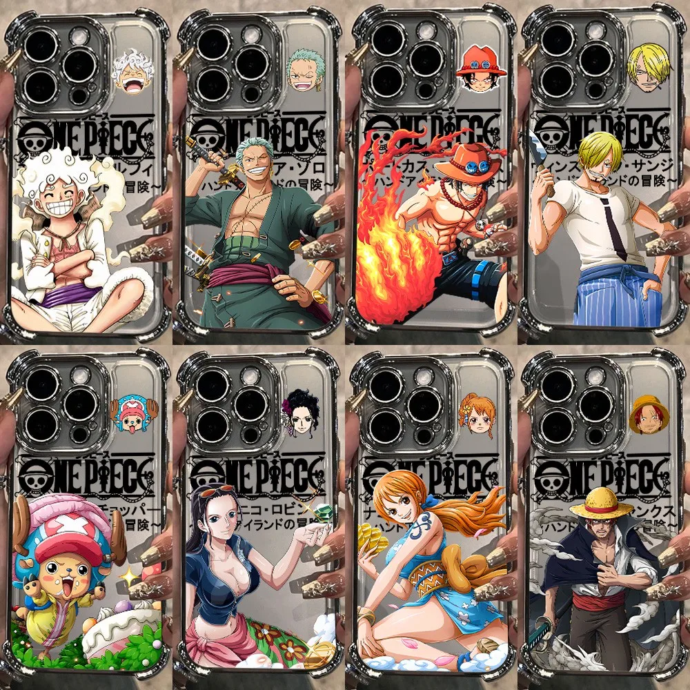 Anime Luffys One Pieces Plating Phone Case For Samsung S26 S25 S24 S23 S22 S21 S20 FE Edge Plus Ultra Anti Fall Airbag