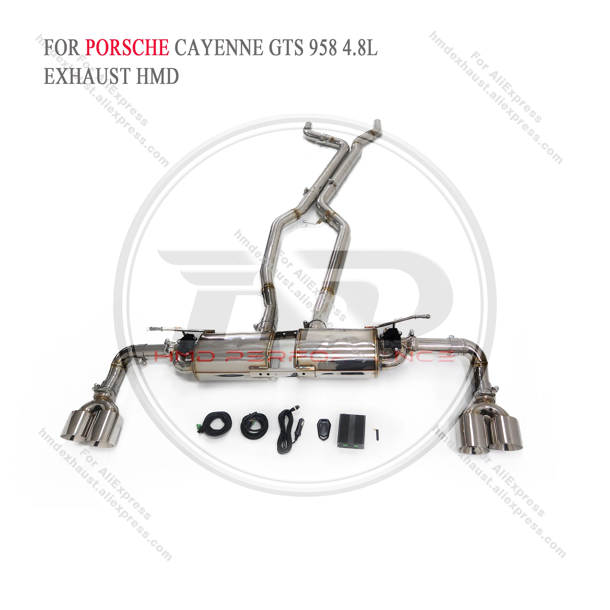 HMD Exhaust System Stainless Steel Performance Catback for Porsche Cayenne GTS 958 4.8L Muffler With Valve