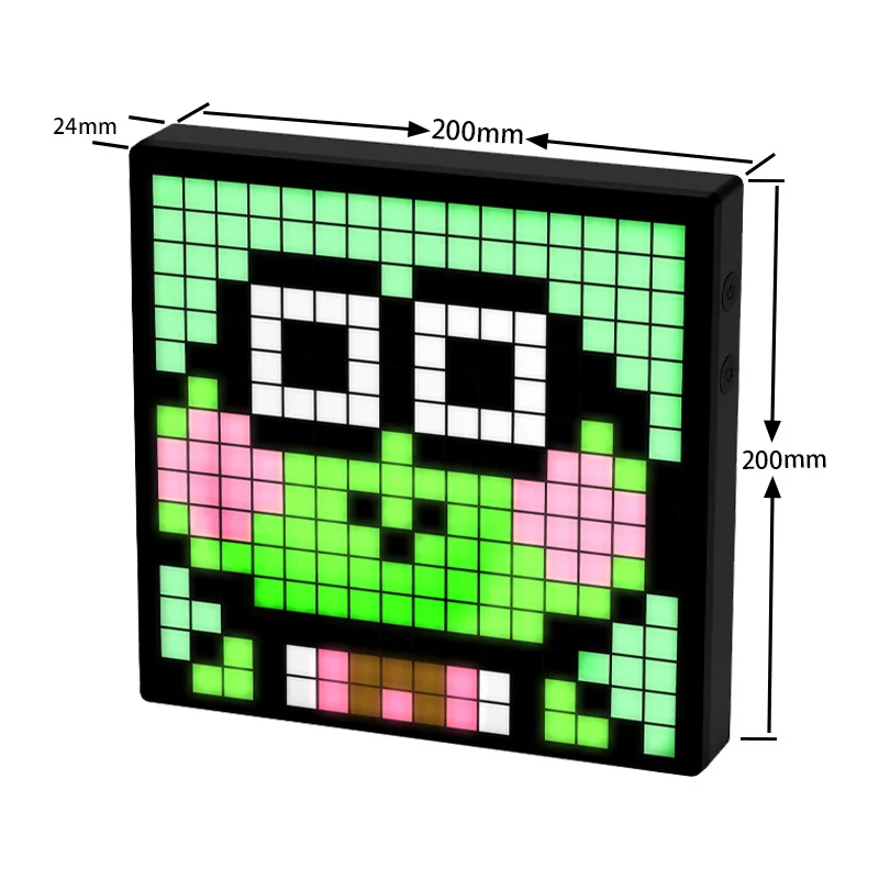 

Fun LED Bluetooth Pixel Screen Desktop Atmosphere Light DIY Pixel Photo Frame Creative Clock Pendant