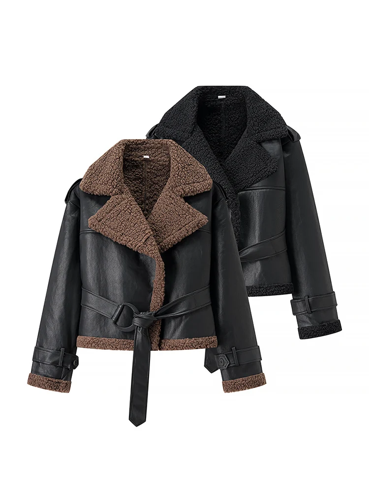 

European and American style autumn and winter new fashion women's loose versatile long-sleeved design commuter fur coat