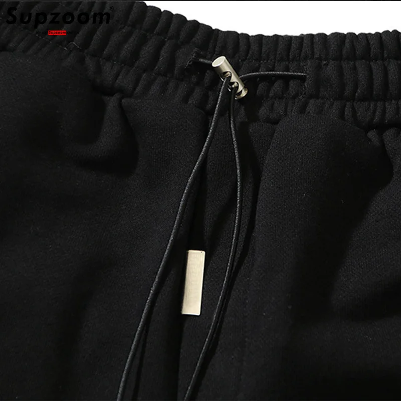Supzoom 2024 New Arrival Top Fashion Cotton Elastic Waist Three-dimensional letters Trend Loose Legged Summer Casual Men Shorts