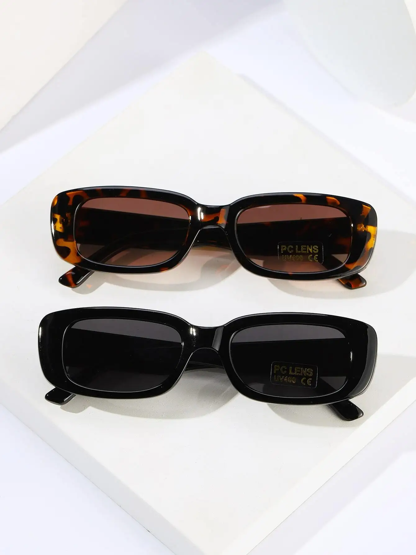 

Set of 2 Fashionable Couple Sunglasses, Sci-Fi Neon Style, Unconventional, Jelly Color, Ins Style, Stylish