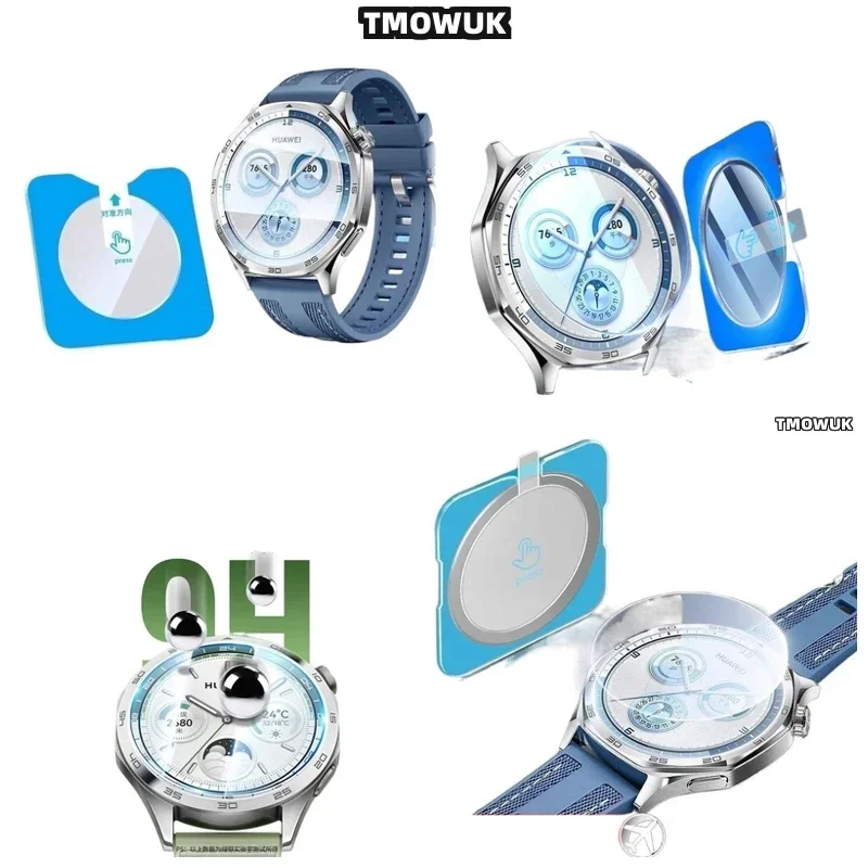 For Huawei Watch GT5 GT4 GT3 GT2 Pro GT - Military Grade Tempered Glass, Anti-Glare Privacy Protector, Precision Alignment Tool