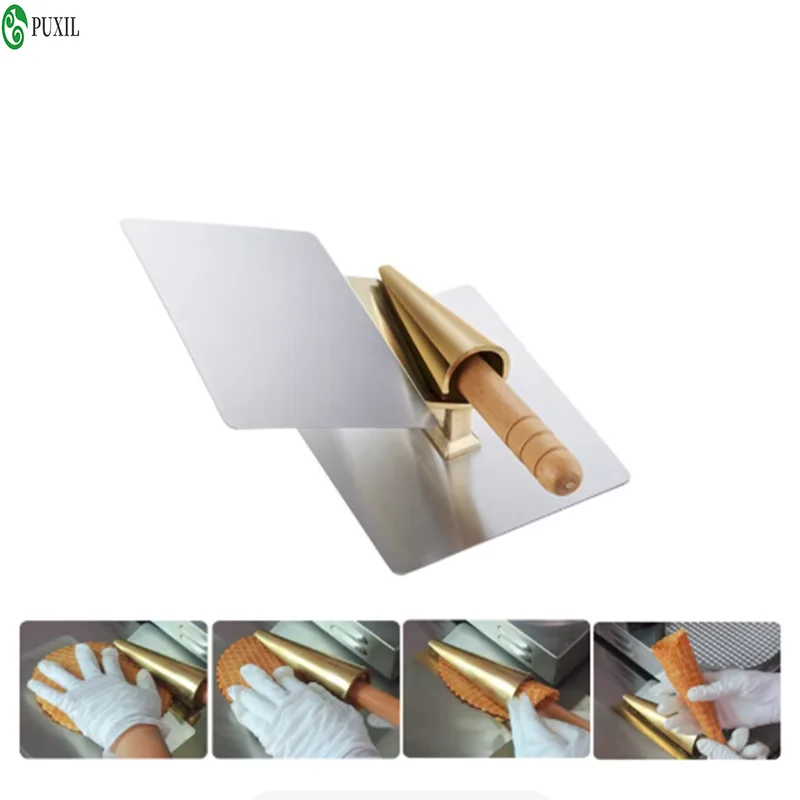 Ice cream bowl eggshell crispy skin commercial cone mold cone waffle roll mold chicken roll forming machine