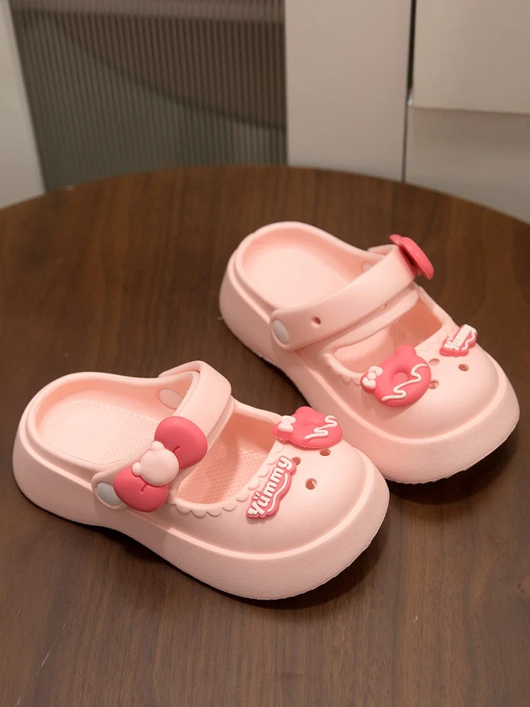 

2025EVA Girls' Sandals Summer Comfortable Soft-Soed Princess Sweet Donut Slippers