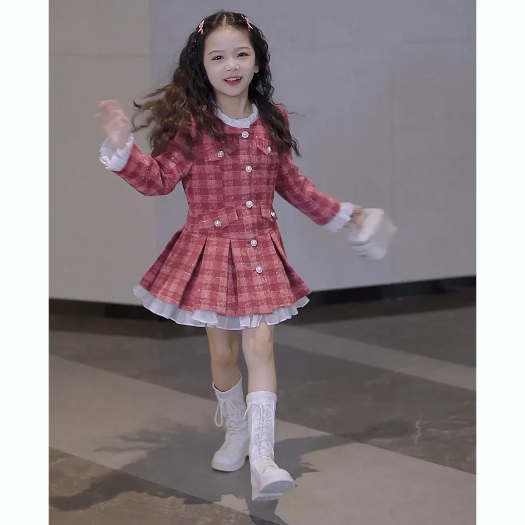 

Korean winter thickening designer kids girls dress 4-12 New Year elegant baby Princess dresses childer clothes robes du soir