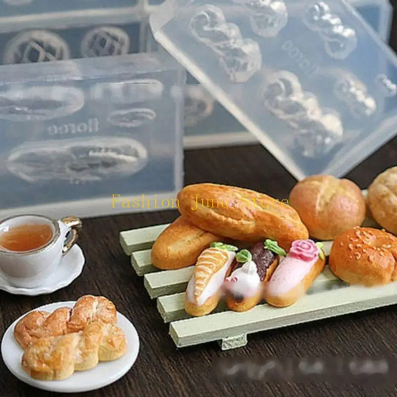 

N5KA 24Pcs Mini Size Doughnuts Bread Silicone Mold Flower for Cat Heart Resin Mo