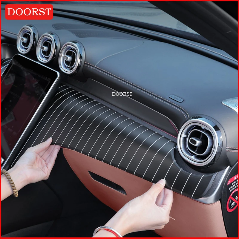 

For Mercedes Benz C GLC CLE Class W206 X254 Center Console Vertical Stripe Instrument Panel Interior Modification Accessories