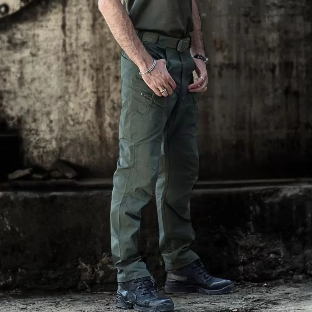 Invisible Open Crotch Outdoor Sex Tactical Trousers Men's Multi-Pocket Military Pants Casual Cargo Straight Training Pant