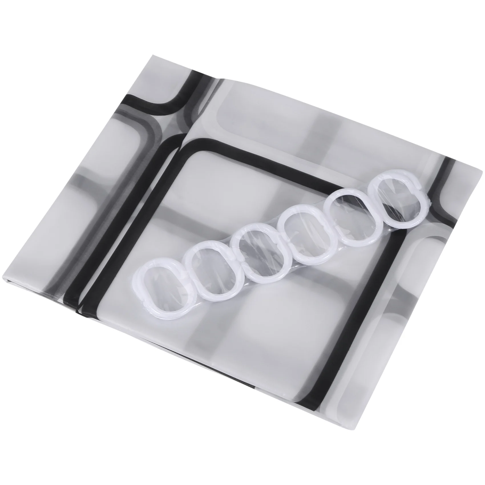 ABHZ-Wodoodporna zasłona prysznicowa z 12 haczykami do łazienki i toalety