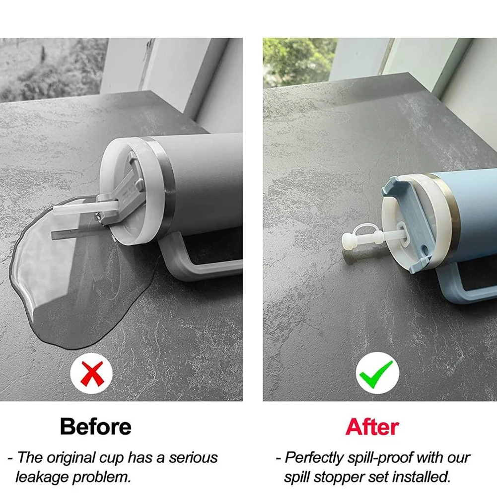 Bouchon anti-renversement en silicone lavable, couvercle de bouchon de paille, bouchon de fuite de bouteille d'eau, couvercle anti-poussière, 1-5 ensemble