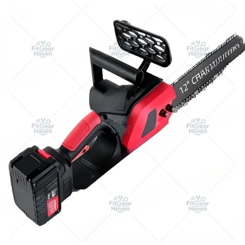 12 inch brushless electric chainsaw cordless power tool logging pruning saw home woodworking cordless pruning lithium chainsaw