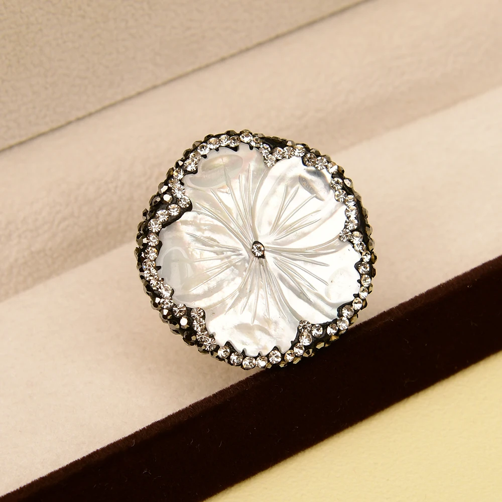 APDGG festival gift Natural White Shell Rings Jewelry