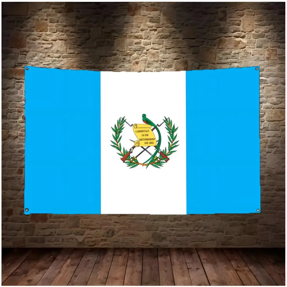 Guatemala Flags Daily four ring borderless design indoor outdoor decor easy hang install