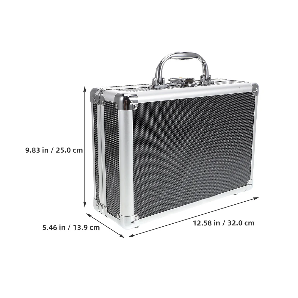 سبائك الألومنيوم صندوق أدوات متعدد الوظائف سعة كبيرة أداة محمولة حقيبة للتخزين أداة محمولة منظم للسفر في المكتب المنزلي