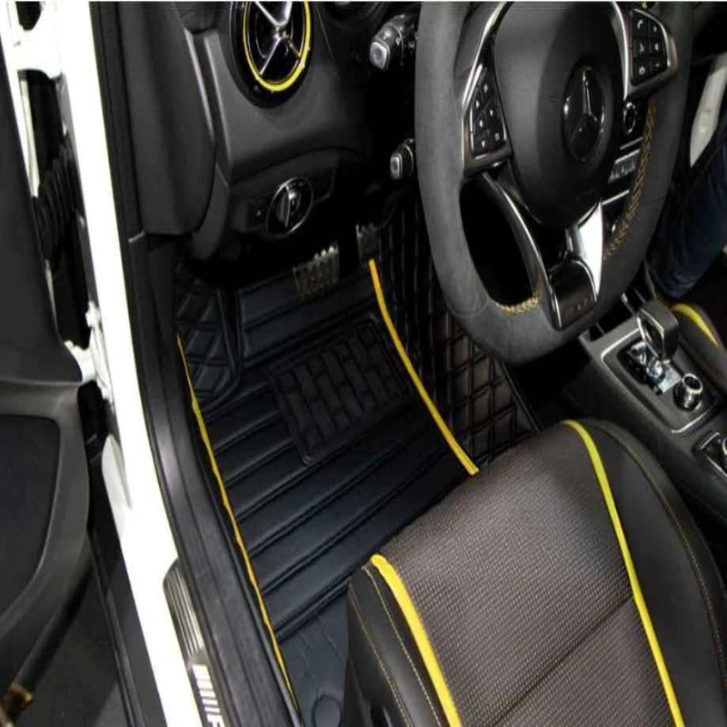 OMANE Custom Car Floor Mats For Mazda 3 BK 2003-2008 All Weather Auto Accessory Foot leather Carpets Fashion Rugs Pads view 3