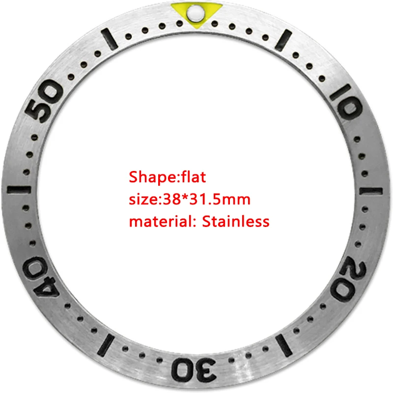 38mm moldura de aço inoxidável skx007 skx009 srpd caixa de relógio nh35 nh36 movimento moldura inserção anel masculino relógio peças reparo