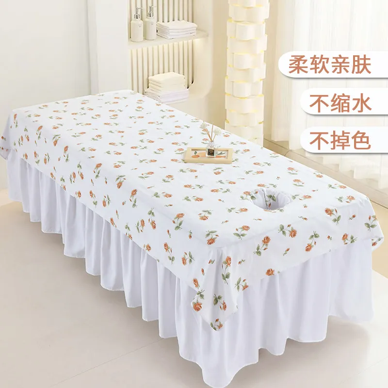 Beauty Bed Sheets for Beauty Salons with Holes, Skin Friendly, Breathable, Washable, Quick Drying, Massage Sheets