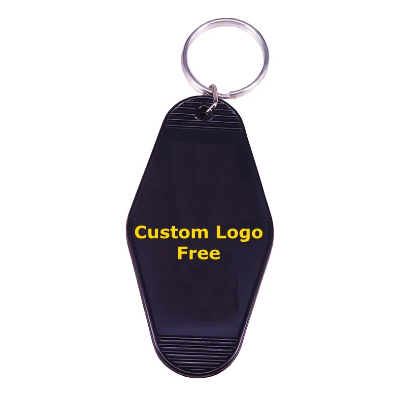 

50PCS Custom Logo Free Plastics Hotel Motel Movie Key Chains DIY Tag Pendant Keychain Keyring Mail Box Gifts