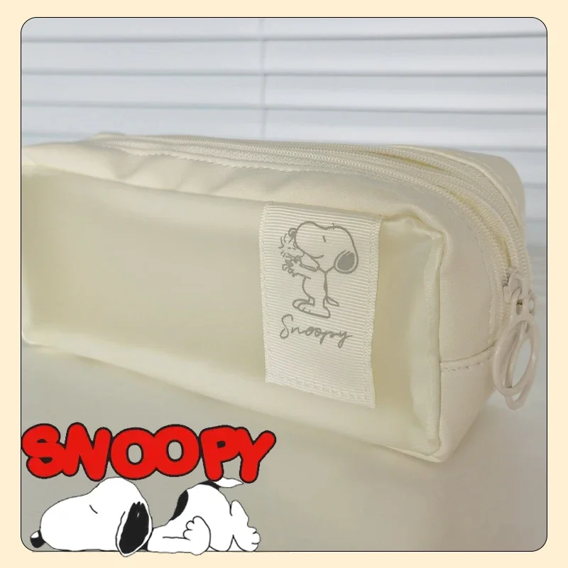 Snoopy Pencil Case Cartoon Multifunctional Stationery Storage Bag Large Capacity Double Zipper Pencil Pouch Stationery Supplies