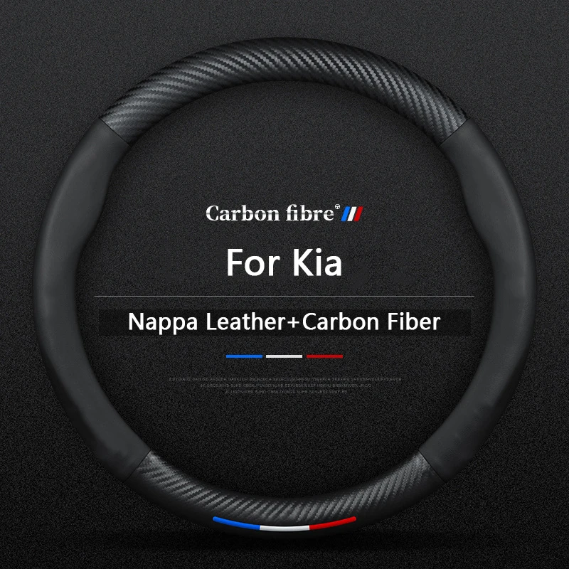 

Car Carbon Fiber Leather Steering Wheel Cover For Kia K5 K4 K3 K2 Rio Forte 5 Ceed Cee'd 2 Proceed GT Cerato 3 Venga SorentoL